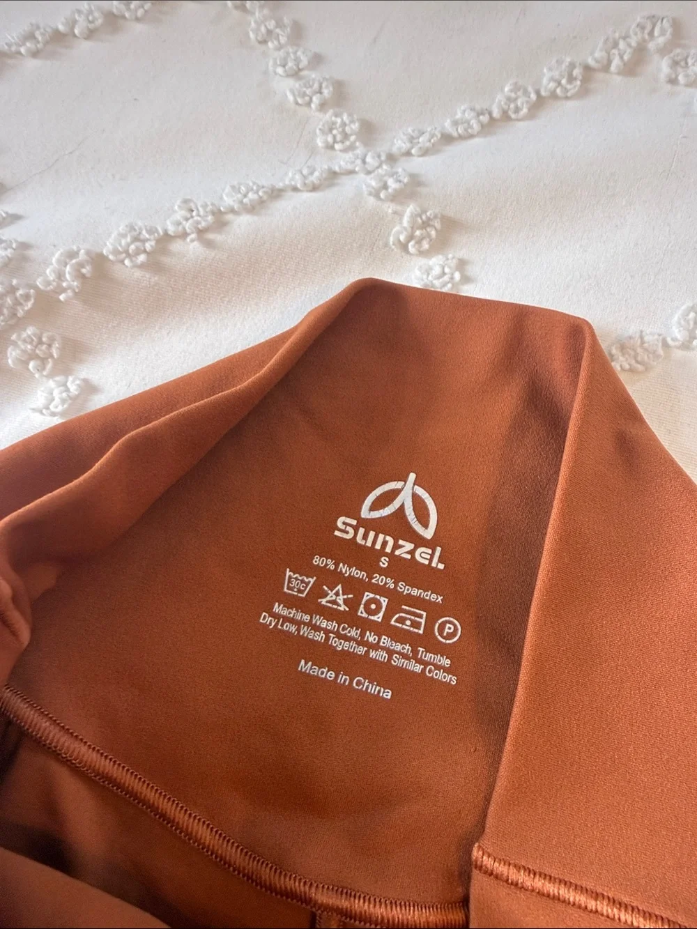 Sunzel Rust Brown High-Waist Flared Leg Yoga Pants Size Small